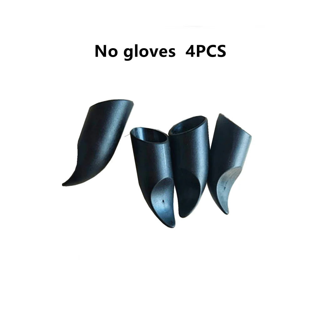 No-EN-Name-Null Outdoor Adults Waterproof Green Removable Black 8 Plastic Claw Tips Puncture Resistant Elbow Length Cotton Digging Gloves Gardening Accessories /Colors-Green/Purple/Black/White/Multicolor