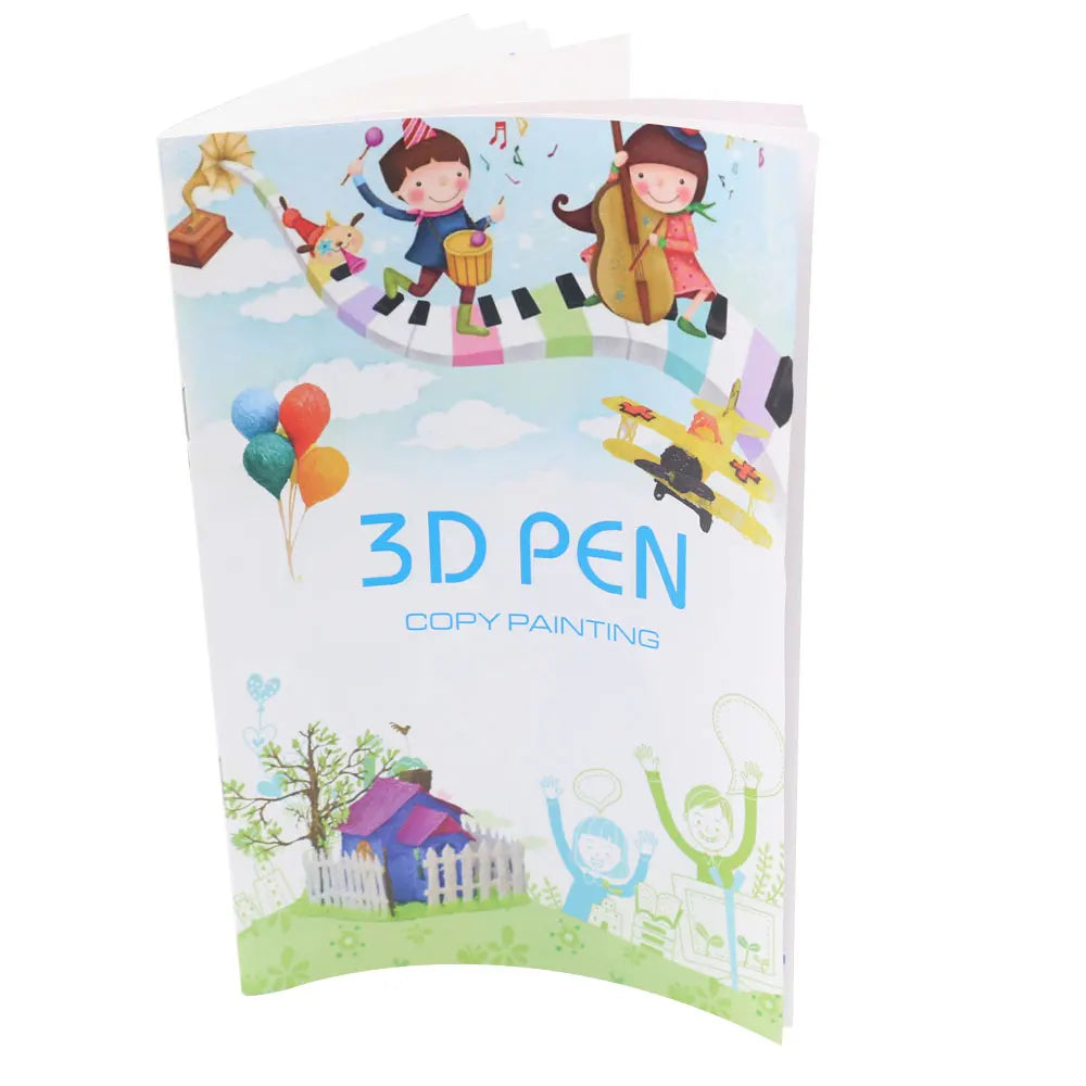 OENY School-Aged Kids Non-Toxic Plastic Cartoon Reusable Template Paper-3D Printing Copy Painting Books Art-Drawing Toys/2 Finger Caps/Colors-Floral/Multicolor/Ages: 6 Years Old-Older/3D Pen Not Included/22-Small-40-Large Patterns