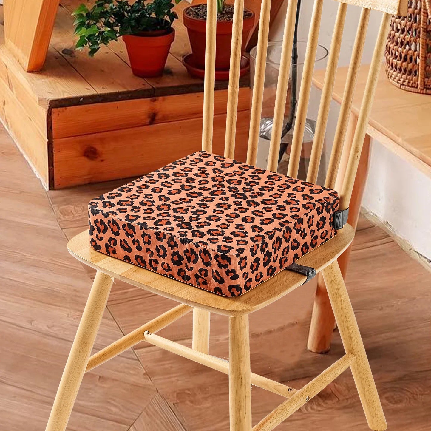 Cute Cartoon Colorful Animal-Floral Pattern Waterproof Durable Non-Slip Polyester Oxford Fabric Adjustable Height Portable Safety Buckle Booster Seat Cushions/Ages: 1-2 Years Old