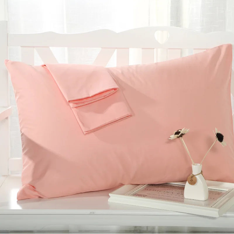 No-EN-Name-Null Modern Soft Strong Egyptian Cotton Silky Sateen Finish Red Rectangle Shaped Pillowcases/Queen-King Sizes/Colors-Red/Beige/White/Purple/Pink/Multicolor/400 Thread Count/Machine Wash/Tumble Dry/Traditional Closure