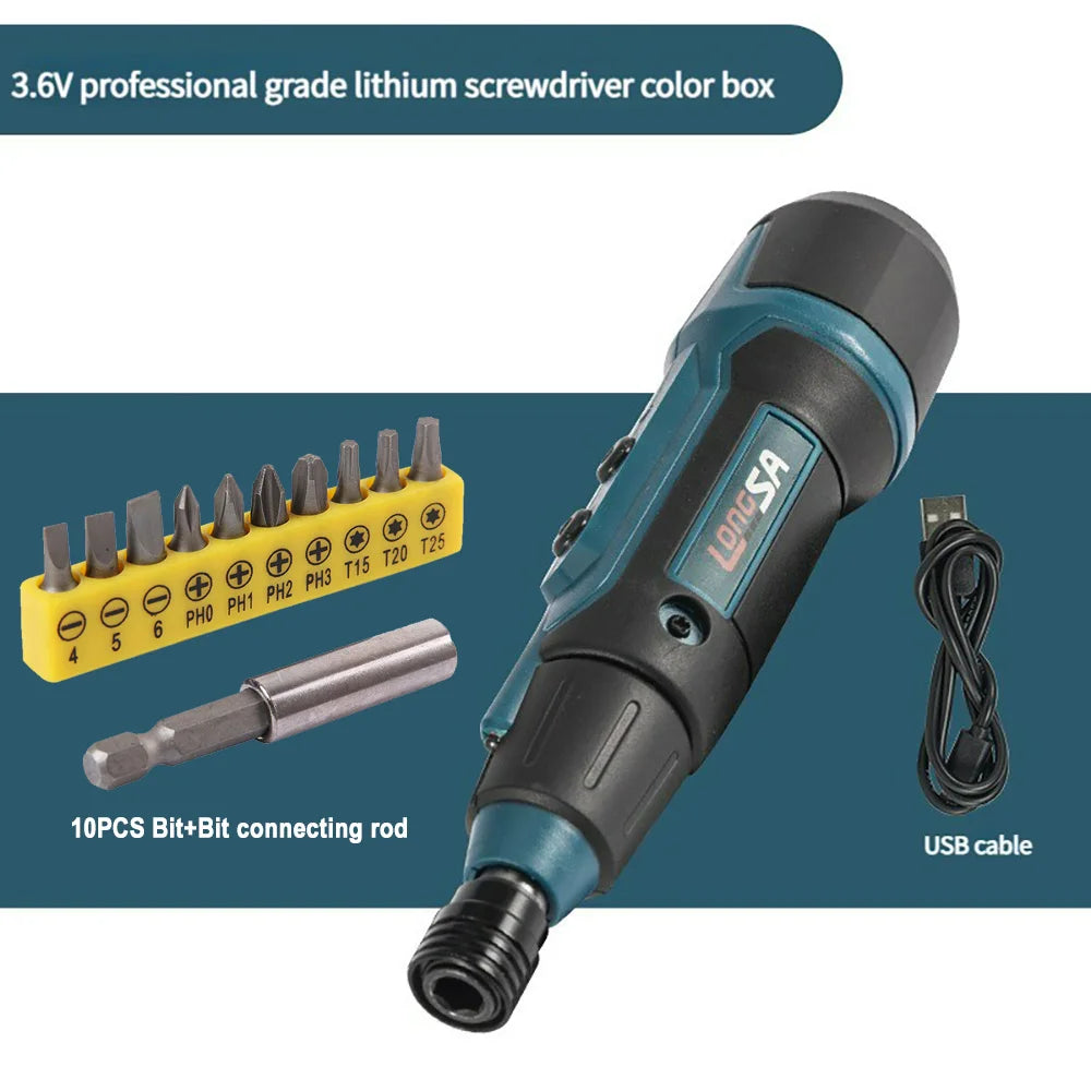 Large Torque Electric Screwdriver 0.15-7 Nm Manual Tool Ratchet Screwdriver Set Mini Electric Drill Hand Tools With Flashlight