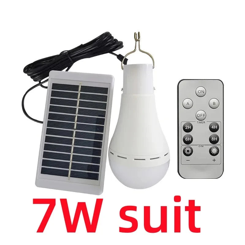 No-EN-Name-Null Outdoor White-Gray-Black Plastic Bulb Shaped Body USB Micro 5P Interface Cool White 7W-9W LED Solar-Powered Remote Control Built-In Battery Charging Hanging Emergency Lighting/Bulbs Included