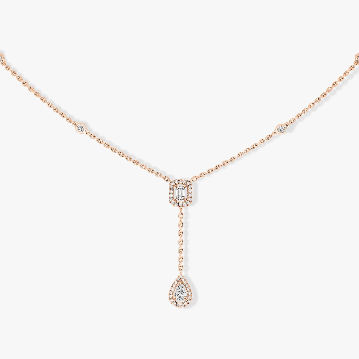 No-EN-Name-Null Adult Women Silver-Gold Plated Metal Y-Shaped White Diamonds Drop Down Pendant Fine Imitation Chain Necklaces/Colors-Silver/Gold/White/Rose Gold/Geometric