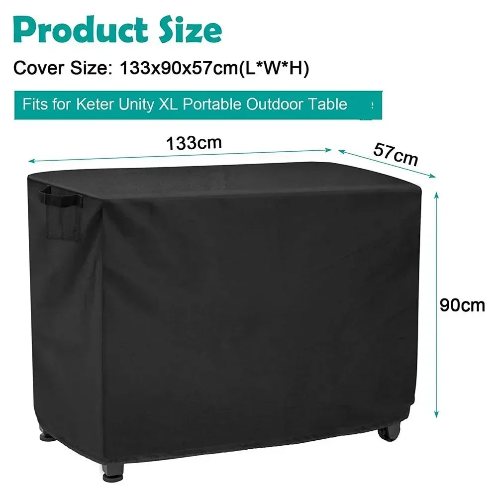 Outdoor Black-Silver Waterproof Oxford Fabric Locked Adjustable Drawstring Nylon-Polyester-Synthetic Rope Prep Cart Covers