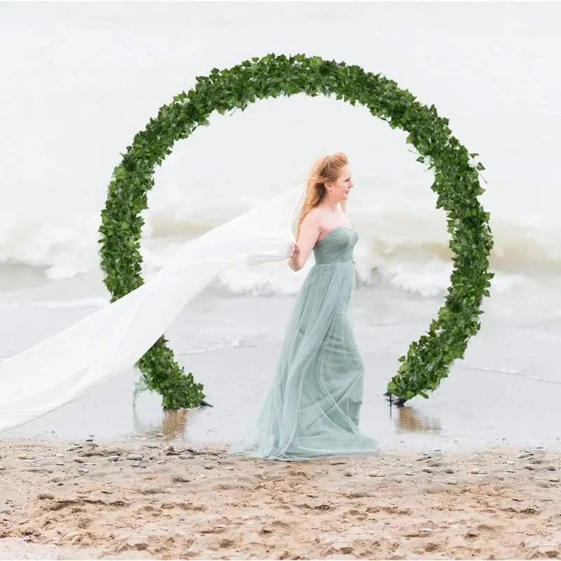Small Outdoor Green Plastic Artificial Non-Flowering IVY Vine Garland Hanging Leaf Plant