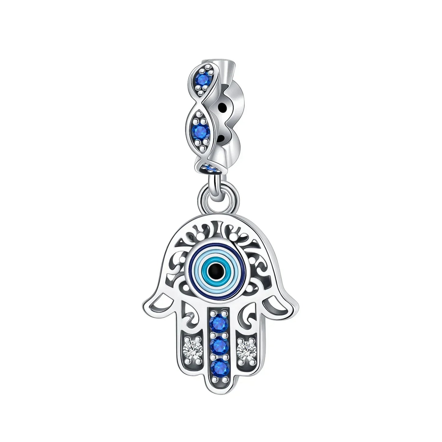No-EN-Name-Null Women Sterling Silver Enamel Rainbow-Hot Air Balloon Design Fine Imitation Zircon Stone Glass Nuggets Beads Shaped Charms-Pendants/ Colors-Rainbow/Multicolor/Silver/Pink/Animal/Floral