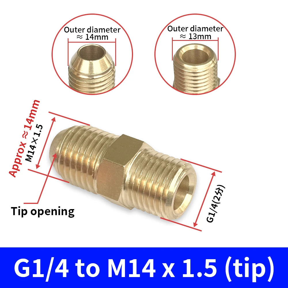 KAIKARAI Gold-Silver Brass Thread Connector Male-Female Adaptor Converter Joints High Pressure Washer Guns-Garden Hose Fittings