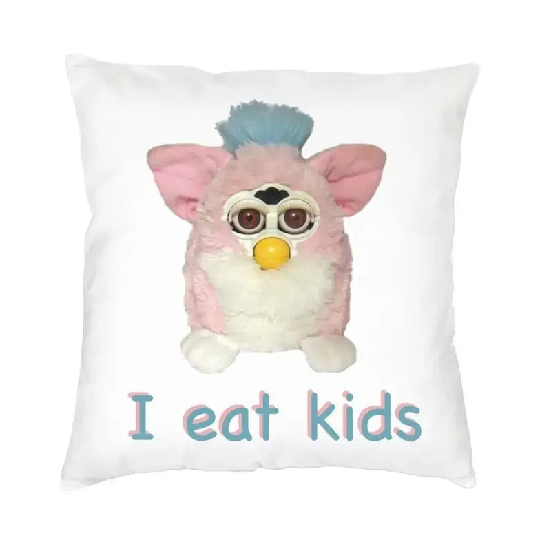 No-EN-Name-Null Printed Square Cartoon Anime Furby Design Decorative Throw Pillows