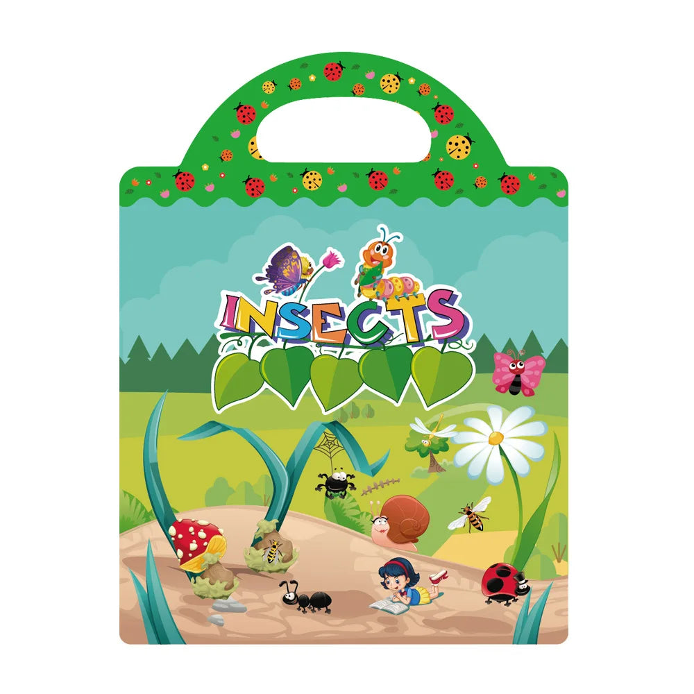 TAKARA TOMY Kids Plastic Early Educational Reusable Multicolor Cartoon Animal Scene Stickers Painting Hand-On Puzzle Books Stickers-Stickers Machine /Ages: 2-18 Years Old-Older