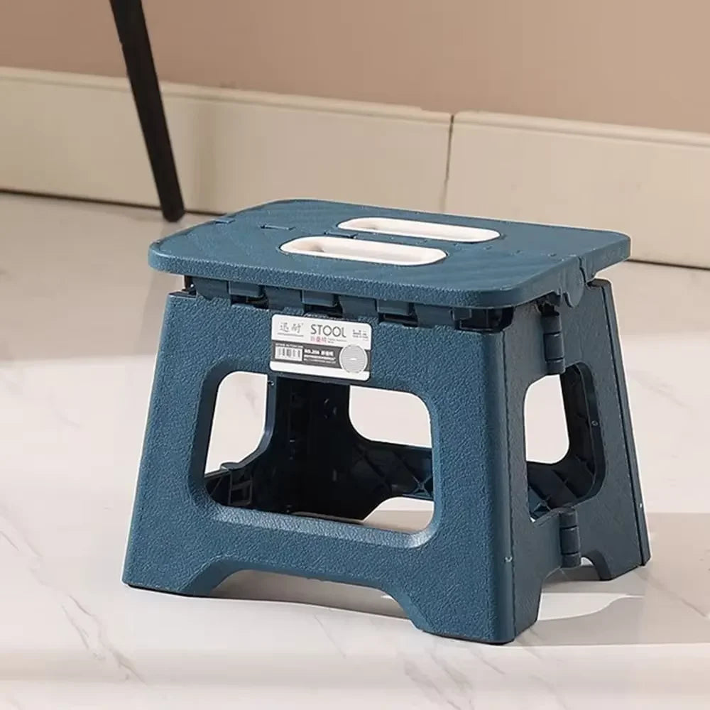 No-EN-Name-Null Modern Square Lightweight Plastic Folding Step Stools / Colors-Red/Blue/Green/ Grey/Size: 22.5x18.19cm(8.86x7.16in)