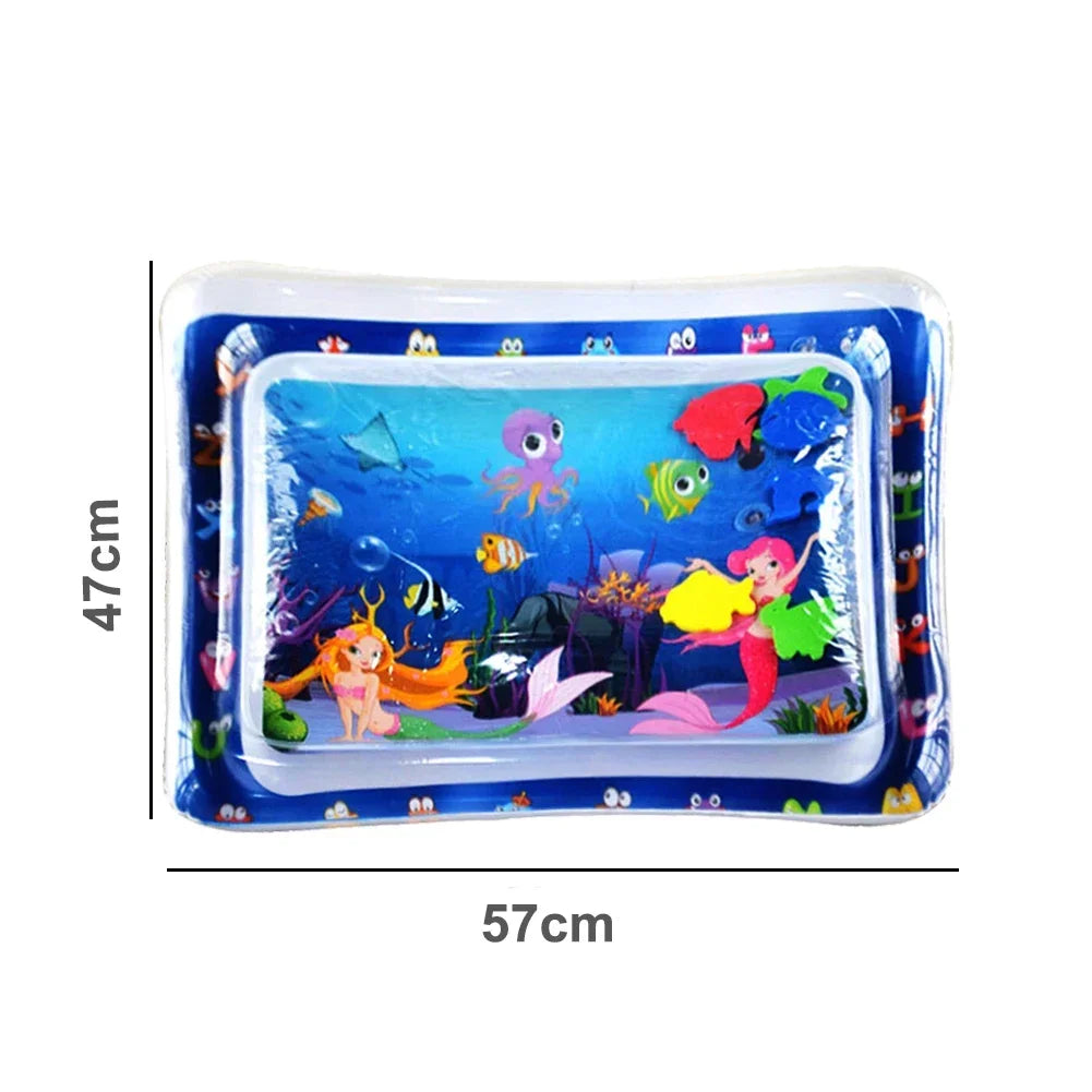No-EN-Name-Null Babies-Preschoolers Portable Multi-Shaped Soft Plastic Leak-Proof Multicolor Funny Ocean Creatures Design Inflatable Air-Warm-Cold Waterfilled Magic Tummy Time Play Mats/Colors-Pink/Blue/Multicolor/Animals/Ages: Newborn Babies-3 Years Old