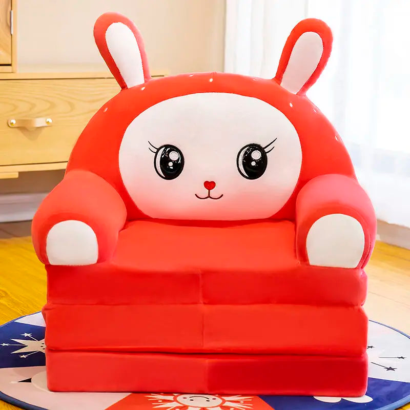 No-EN-Name-Null  Modern Kids One Seat Purple Cute Cartoon Animals-Princess Design Upholstered Padded Soft Polyester Fabric Armchairs/Colors-Purple/Red/Pink/Blue