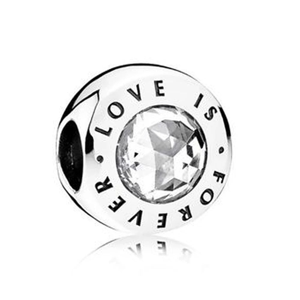 DISNEY Imitation Sterling Silver Metal-Gold-Plated Enamel Clear White Zircon Stones Beads Fine Imitation Fits Pandora Bracelets Charms-Pendants/Colors-Silver/Gold/Clear/Multicolor/Animal