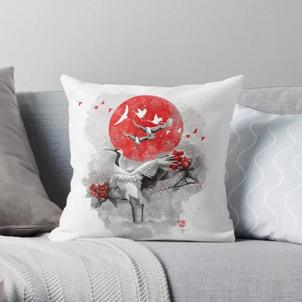 100% Polyester Square Chinese Style Pillowcases/Colors-Animal/Red/Multicolor/Yellow/White/Navy/Gray