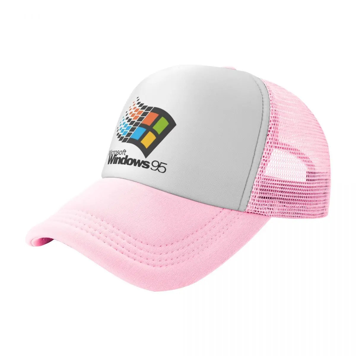 No-EN-Name-Null Unisex Adjustable Fit Adults Summer Windows 95 Geeks Mesh Baseball Caps/Colors-Red/Green/Pink/Blue/Orange/Yellow/Multicolor