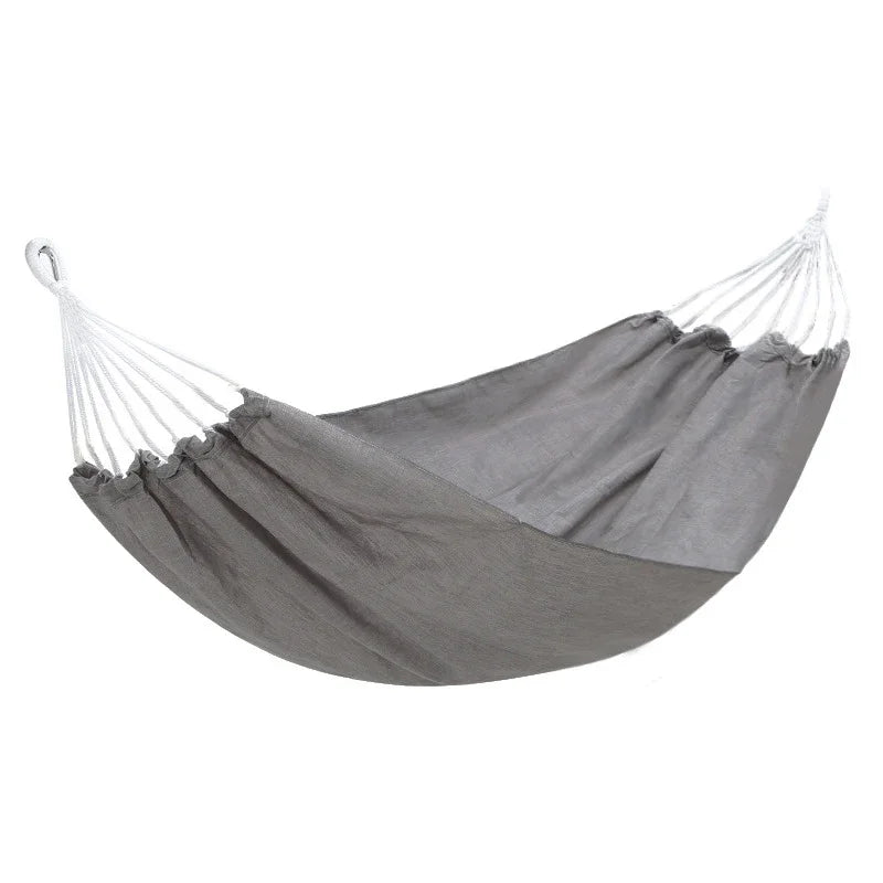 No-EN-Name-Null Outdoor Adults One Person Anti-Rollover Wood Retractors Hammocks/Colors-White/Navy Blue/Beige/Gray/Royal Blue/Striped/Dimensions: 190cm x 90cm