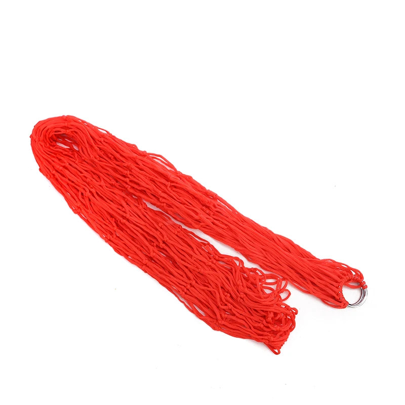No-EN-Name-Null Outdoor Portable One Person Nylon Mesh Net Hammocks/Colors-Red/Royal Blue/Military Green/Orange