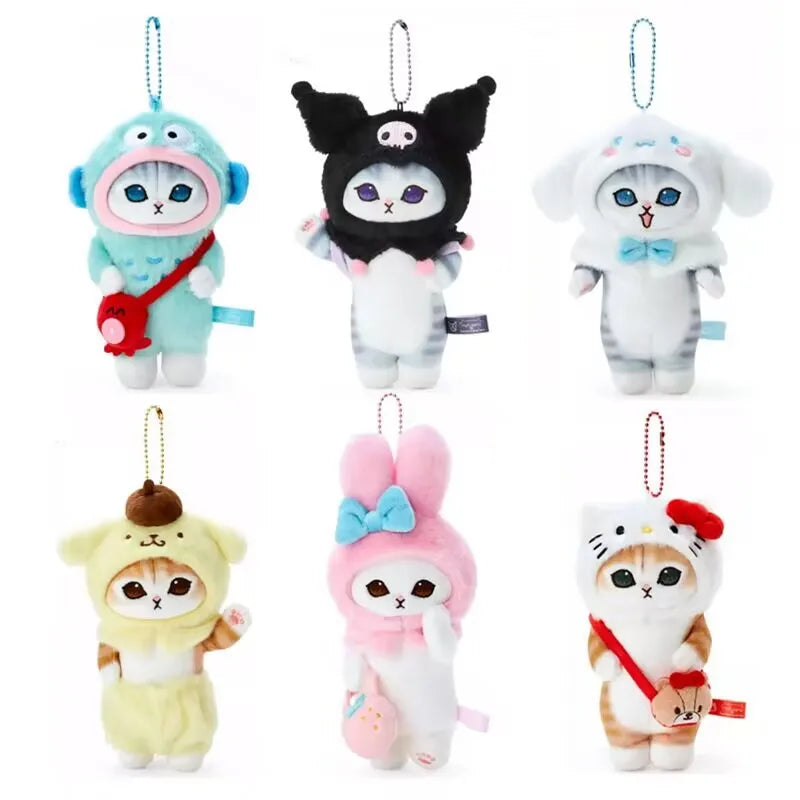 MINISO Teens-Adults Japanese Sanrio Co Shark Cat-Ugly Fish Soft Plush Polyester Fabric Cotton Stuffed Animal Toys/ Colors-Multicolor/Blue/Yellow/Pink/White/Black/Striped/Animal/Ages: 13-18 Years Old-Adults