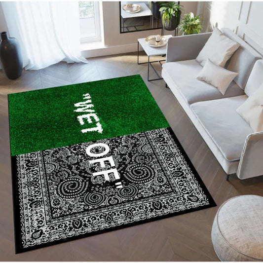 Indoor/Outdoor 100% Polyester Keep Off Area Rugs/Colors-Plaid/Green/Black/Red/White/Multicolor