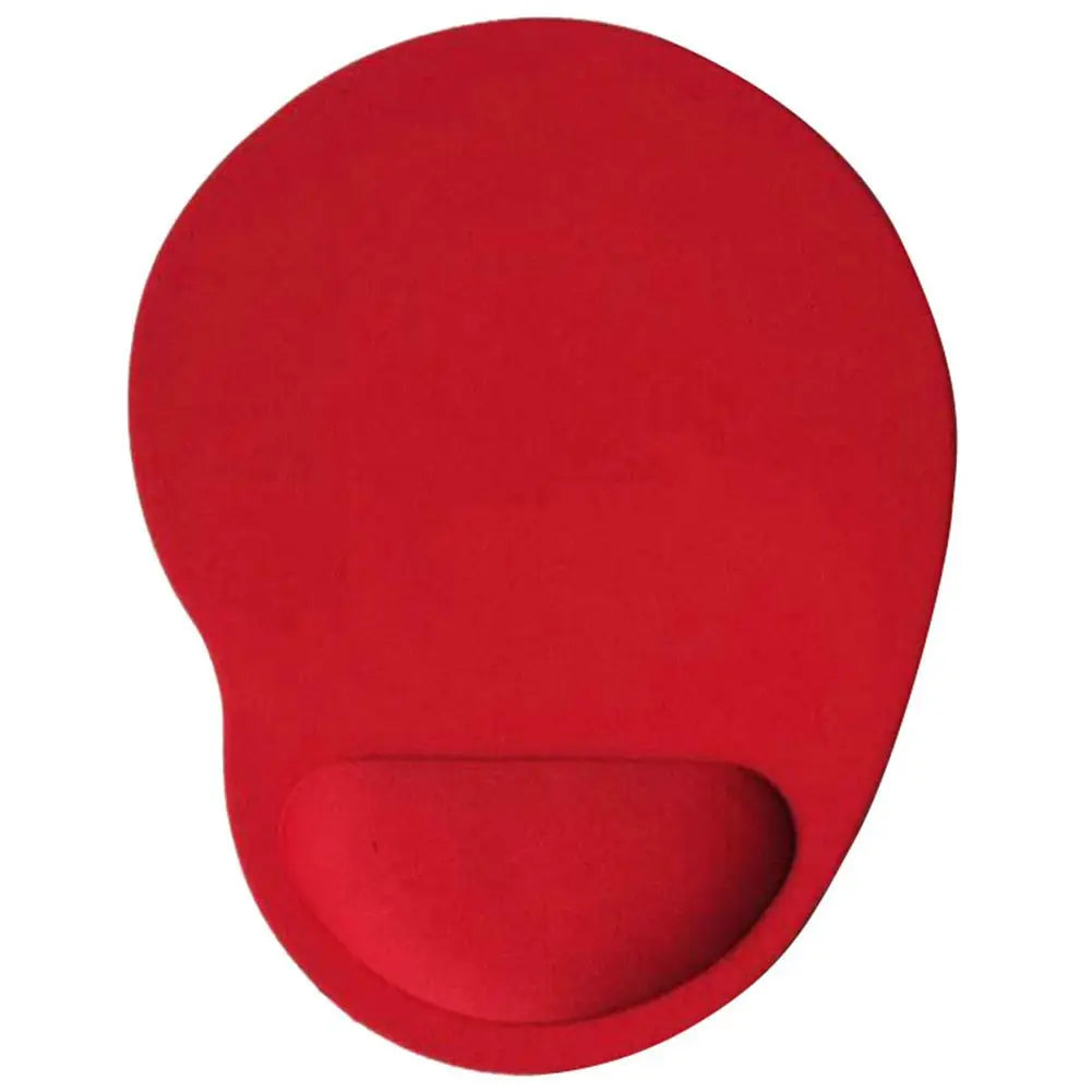 DITIPOO Solid Multicolor Rectangle-Oblong Oval Shaped Smooth Lycra Fabric Top-EVA Memory Foam-PU Design Ergonomic Wrist Rest Support Rubber Base Mouse Pads/Colors-Blue/Black/Red/Purple/Gray/Multicolor