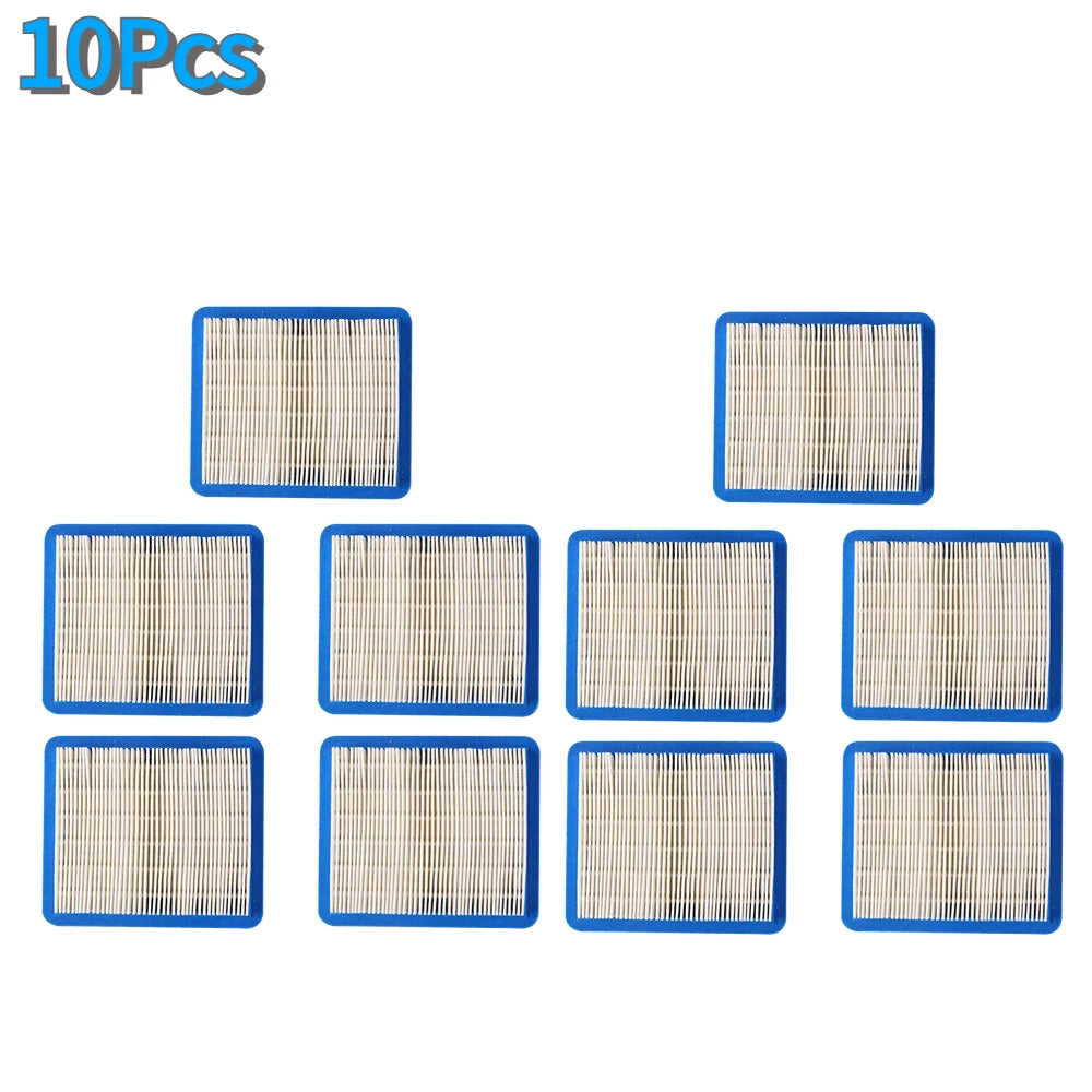 VKTECH 5-20 PCS Briggs Stratton Lawn Mower White Background Blue Frame Rectangle Shaped Replacement Air Filters Lawn Mower Accessories