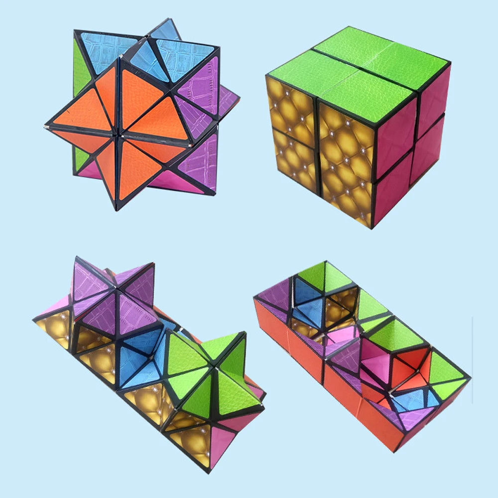 No-EN-Name-Null  Kids Plastic Square Magnetic 3D Magic Cube Mechanical Puzzles Toys