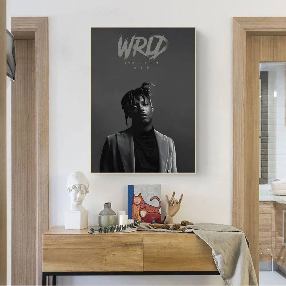 Unframed Waterproof HD Hip-Hop Juice WORLD Kraft Paper Art Prints/Colors-Black/Purple/Blue/Multicolor