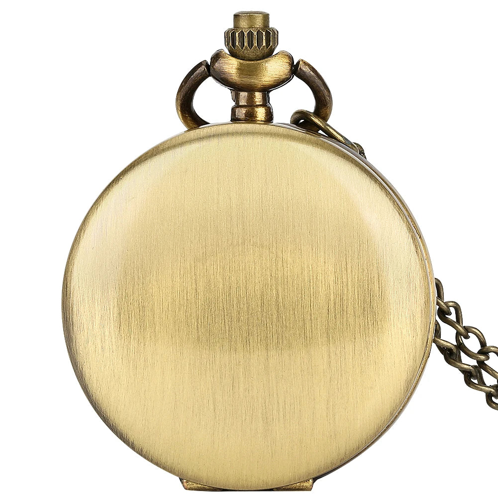 YISUYA Adults  Quartz Analog Display Acrylic Face Black Metal Alloy Round Shaped Case Roman Numeral Black Chain-Pocket Watches/Colors-Silver/Bronze/Gold/Black