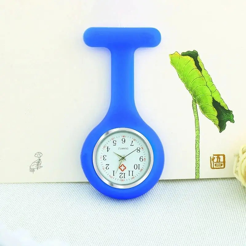 NULL Universal Quartz Analog Display Purple Silicone Jelly Covered Purple Nurses-Doctor Pin Fob Watches/Green/Yellow/Orange/Dark Blue/Baby Blue/Sky Blue