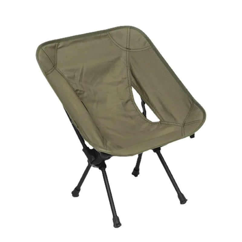 No-EN-Name-Null Modern Outdoor Adults Green Upholstered Padded Tear-Resistant Soft Oxford Cloth Fabric Moon Camping Super Light Aluminum Metal Frame Folding Chairs/Colors-Green/Blue/Beige/Gray