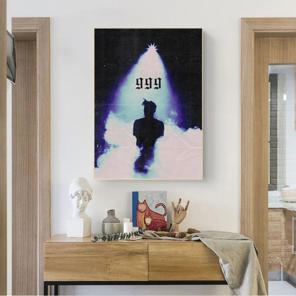 Unframed Waterproof HD Hip-Hop Juice WORLD Kraft Paper Art Prints/Colors-Black/Purple/Blue/Multicolor