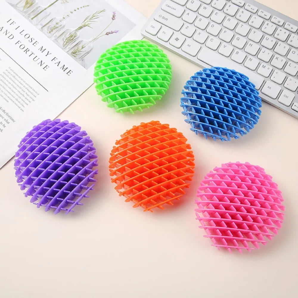 CHUTAI Plastic Elastic Stretch Squeeze Stress-Anxiety Relief Sensory Game Fidgety Calming Wormlike Fidgets Desktop Activity Toys/Colors-Purple/Blue/Orange/Green/Yellow/Ages: 13-18 + Years Older