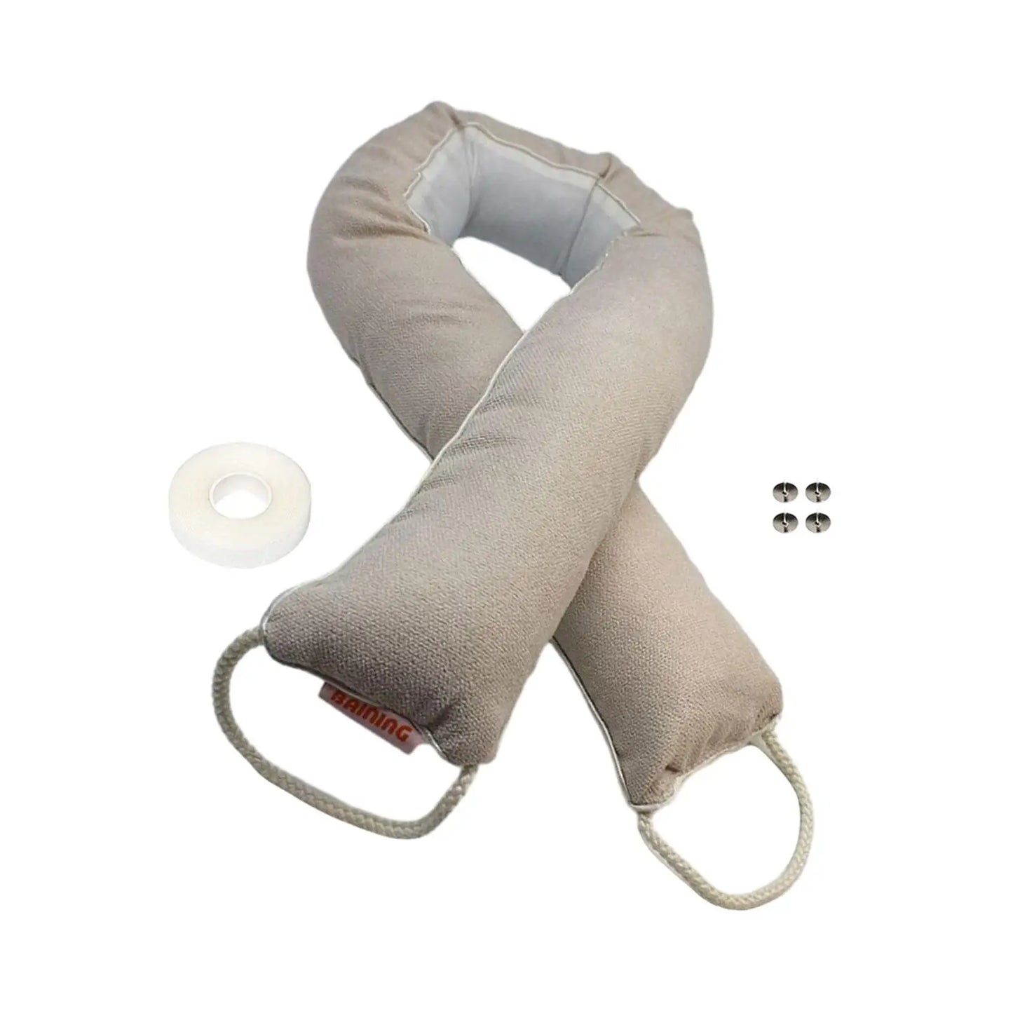 1 PCS Set Oxford Cotton Cloth Under Door Round Long Rectangle Draft Stoppers/4 PCS Pushpins/1 Roll Of Tape/Colors-Multicolor/Gray/Black/Brown/Beige