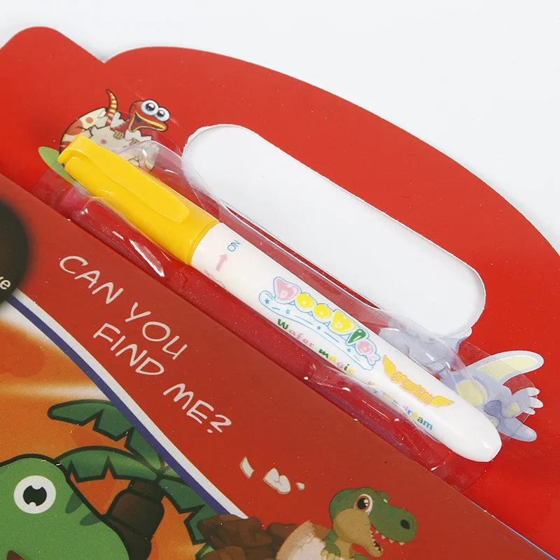 No-EN-Name-Null Babies-School-Age Kids 12 Scenes Magical Watercolor Pen Painting Multicolor Plastic-Cardboard Paper Early Educational Learning Reusable Drawing-Coloring Books-Pads /Ages: Newborn-School-Age Kids/Colors-Multicolor/Red/Green/Blue/Animal