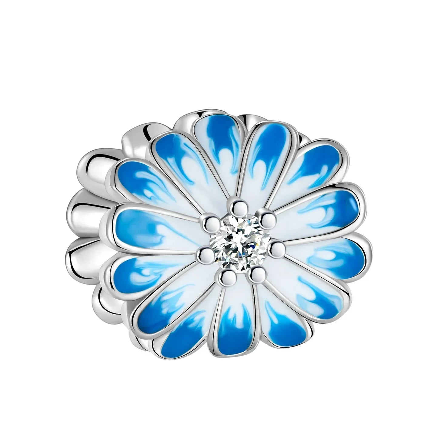 No-EN-Name-Null Women Sterling Silver Enamel Rainbow-Hot Air Balloon Design Fine Imitation Zircon Stone Glass Nuggets Beads Shaped Charms-Pendants/ Colors-Rainbow/Multicolor/Silver/Pink/Animal/Floral
