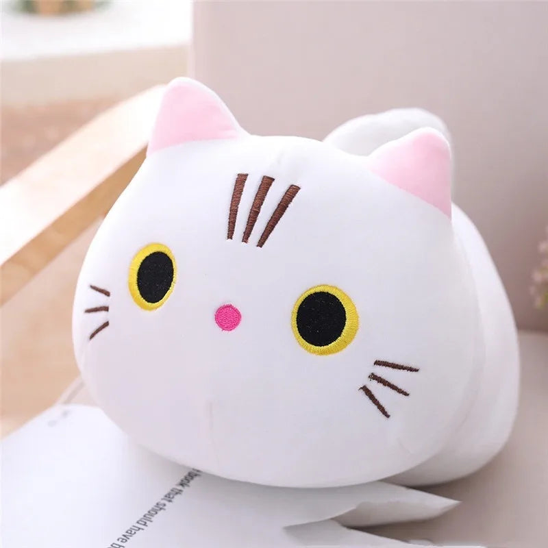 No-EN-Name-Null Movie-TV Cartoon Black Cute Kitty Cat Plush PP Cotton Pillow Stuffed Animals Toys/Ages: 14-18+Years Old/Colors-White/Black/Brown/Gray