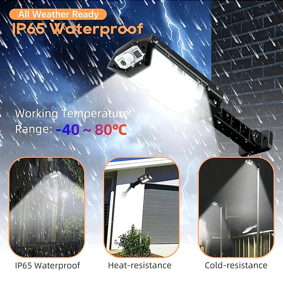 HEDELI Outdoor Waterproof Remote Control Dimmable LED Lights Black Rectangle Plastic Body Solar-Powered 3 Mode Motion Sensor Courtyard Garden Wall-Mounted Landscape Pathway Lighting /Colors-Black/White/Gray/Warm-Cool Temperature Lights