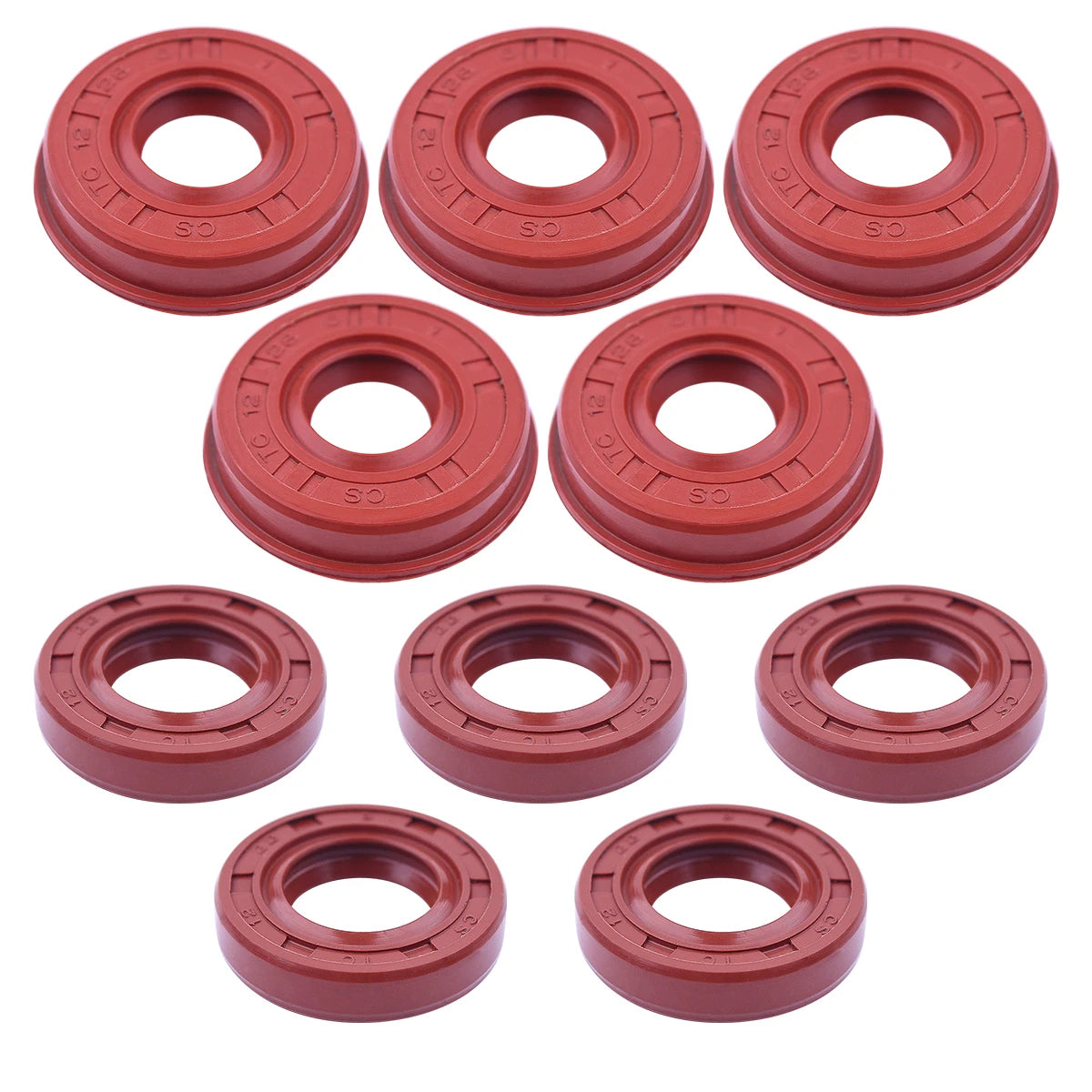 BESDUPA Small Petrol-Gas Powered Chainsaw Engine Motor Part Round Shaped Red-Brown-Black Oil Seal Kits Chainsaw Accessories