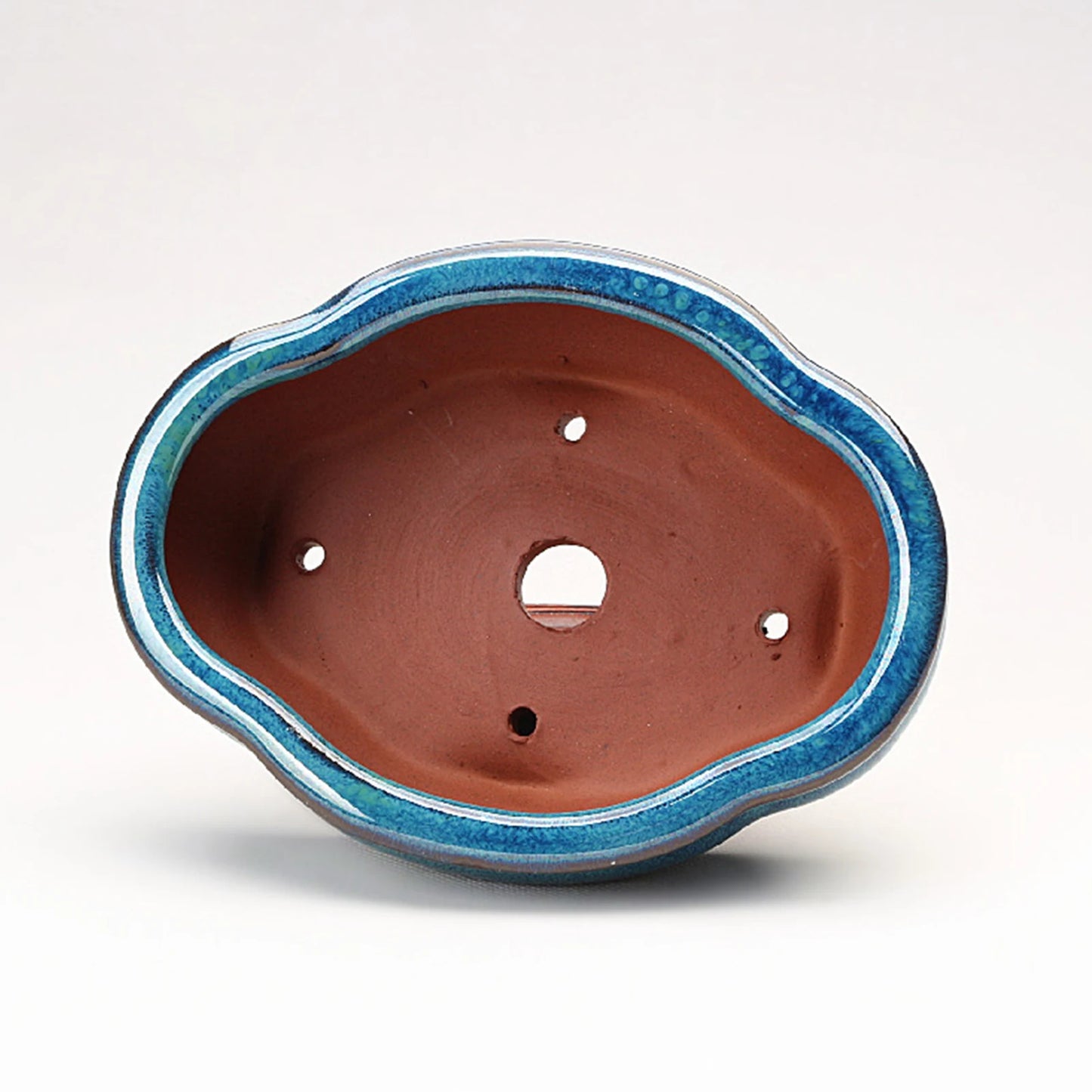 ACRDDK Modern Garden Unglazed Ceramic Rectangle Shaped Multicolor Chinese Bonsai Desktop Flower Pots /Colors-Blue/Brown/Multicolor