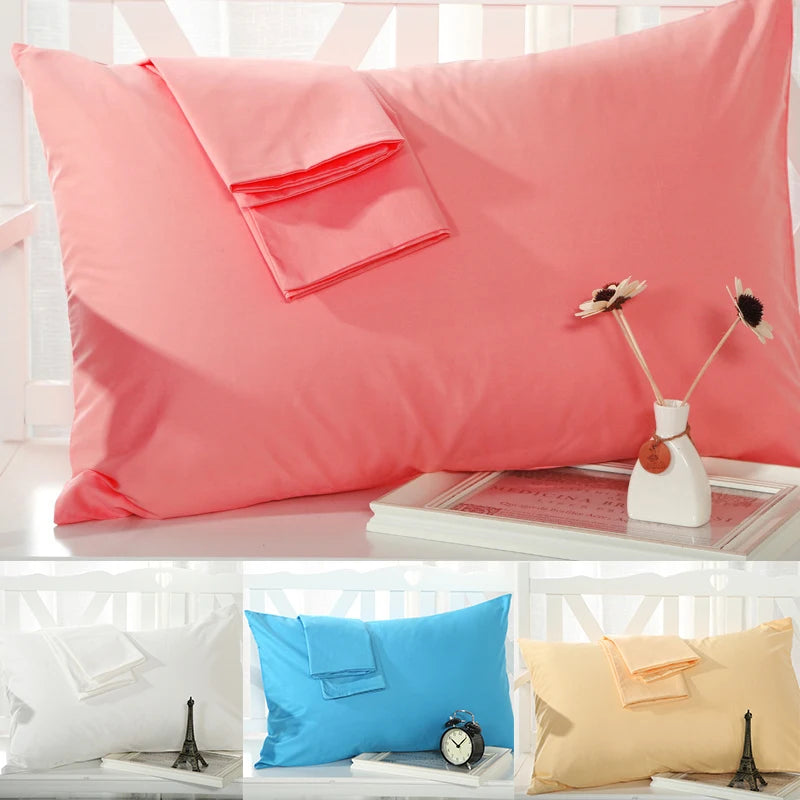 No-EN-Name-Null Modern Soft Strong Egyptian Cotton Silky Sateen Finish Red Rectangle Shaped Pillowcases/Queen-King Sizes/Colors-Red/Beige/White/Purple/Pink/Multicolor/400 Thread Count/Machine Wash/Tumble Dry/Traditional Closure