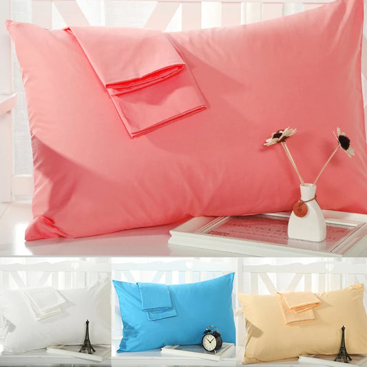 No-EN-Name-Null Modern Soft Strong Egyptian Cotton Silky Sateen Finish Red Rectangle Shaped Pillowcases/Queen-King Sizes/Colors-Red/Beige/White/Purple/Pink/Multicolor/400 Thread Count/Machine Wash/Tumble Dry/Traditional Closure