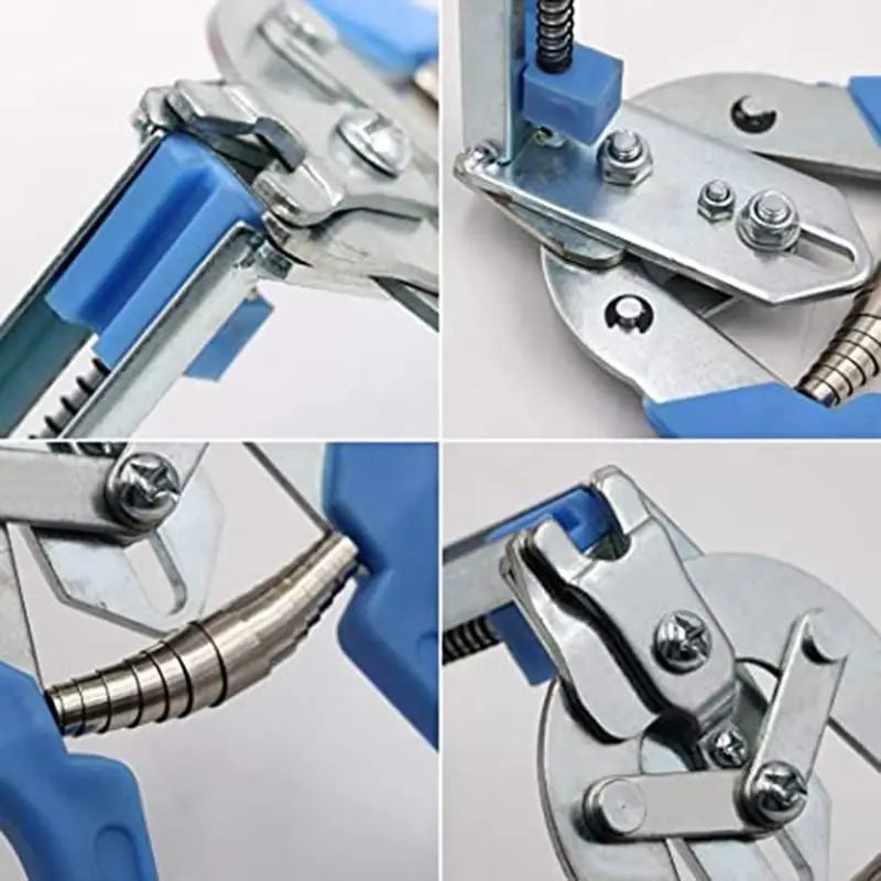 ISFRIDAY DIY Woodworking Blue Plastic Covered Handles Gray-Silver Metal Hog Ring Wire Cage Clamp Pliers /600 Nails Included