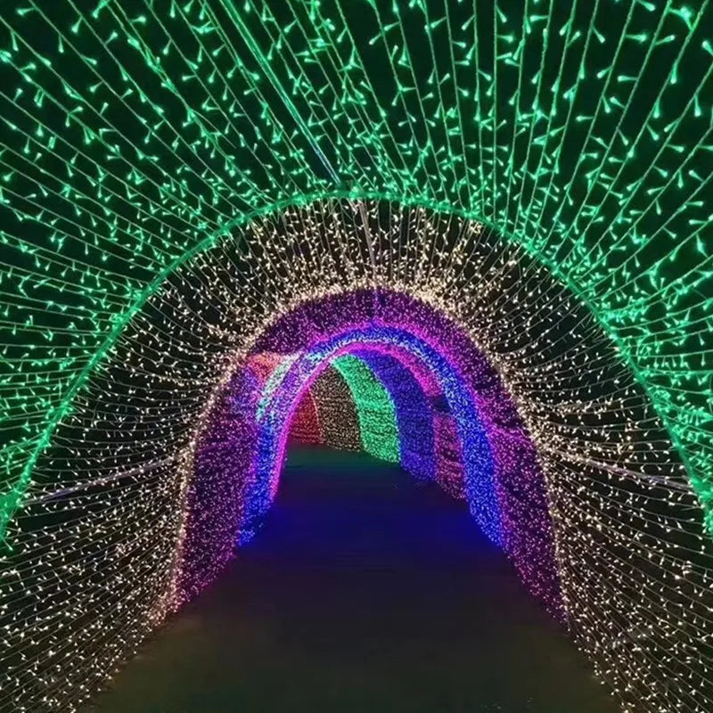 10M String US Standard 110V LED Star String Yellow Pink Green Warm Blue Red White RGB Rainproof 100 Beads String Outdoor Decor
