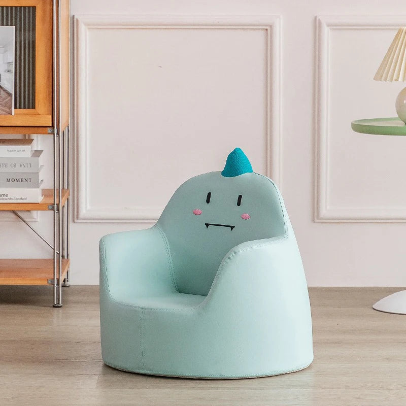 NULL Modern Synthetic Faux Leather Cartoon Dinosaurs-Little Bear-Rabbits Lazy Faux Leather Wear-Resistant Circular Arc Armchairs Babies-Toddlers Furniture Sets/Colors-White/Pink/Beige/Green/Blue/Multicolor/6 Months Old-Older