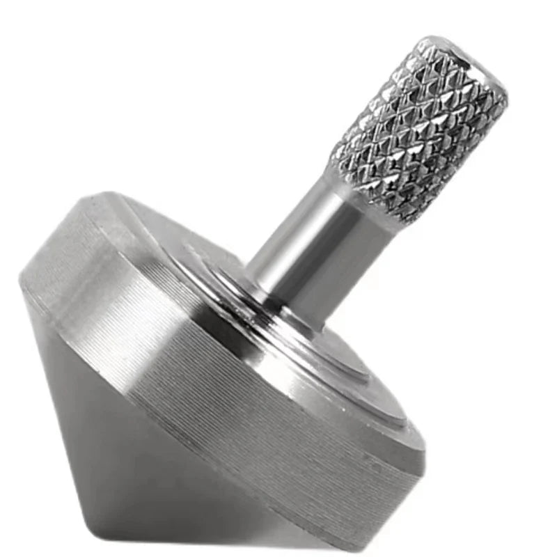 MUDDY PUDDLES Handheld Textured Surface Silver Metal Spinning Top Protruding Stem Activity Toys/Ages: 13-18 Years Old + Older/Colors-Silver/Gold/Gray/Multicolor