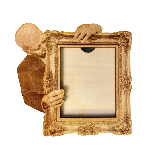The Original Look At This Photograph Picture Hilarious-Funny Personalized Wood Rectangle Picture Frames/Colors-Brown/Beige