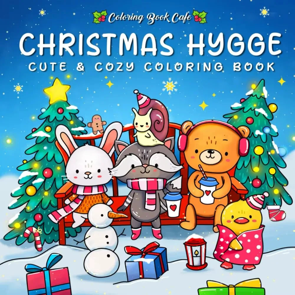 No-EN-Name-Null Adults English Paperback Hobbies-Interest-FUZZY HYGGE Super Cute Animal Cozy Christmas-Comfy Days-Fuzzy Friends-Fuzzy Hygge Christmas Vibes-Hygge Christmas Cute Cozy Christmas-Bold-Easy Cozy Christmas Coloring Books-Pads