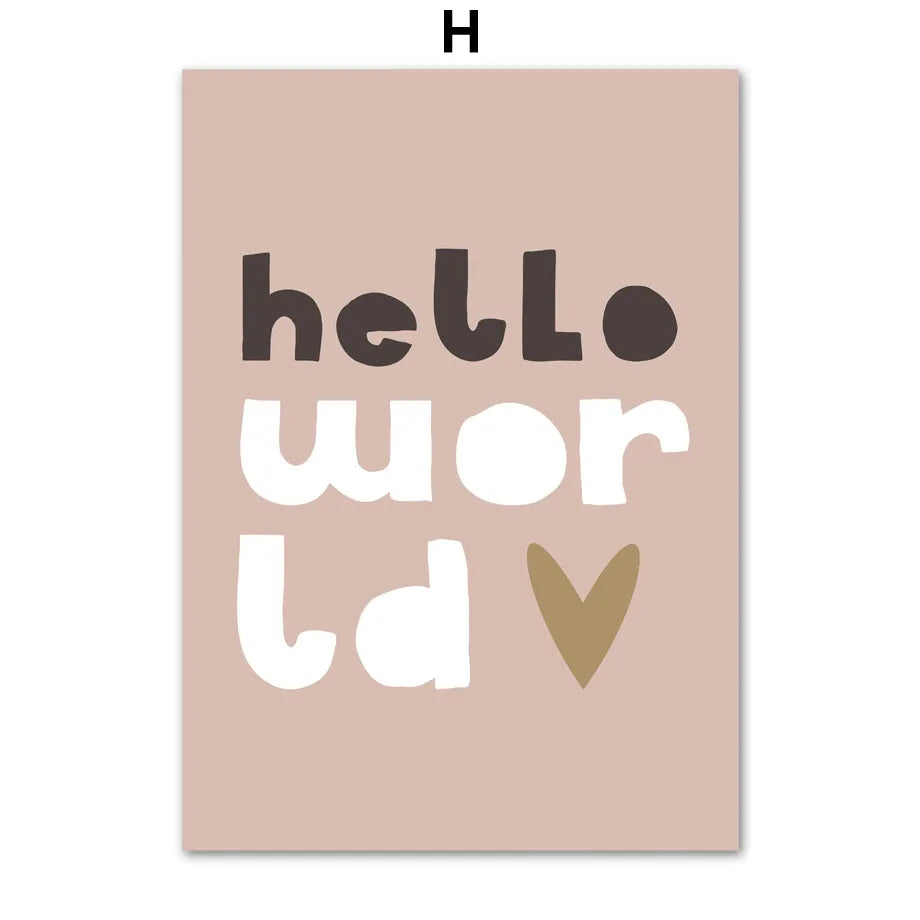 No-EN-Name-Null Retro Unframed Waterproof Ink Nature Cartoon Animals Canvas Rectangle Wall Art Prints /Color- Multicolor