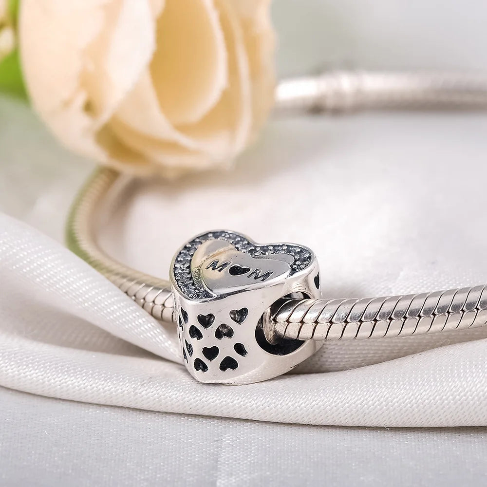 DISNEY Imitation Sterling Silver Metal-Gold-Plated Enamel Clear White Zircon Stones Beads Fine Imitation Fits Pandora Bracelets Charms-Pendants/Colors-Silver/Gold/Clear/Multicolor/Animal