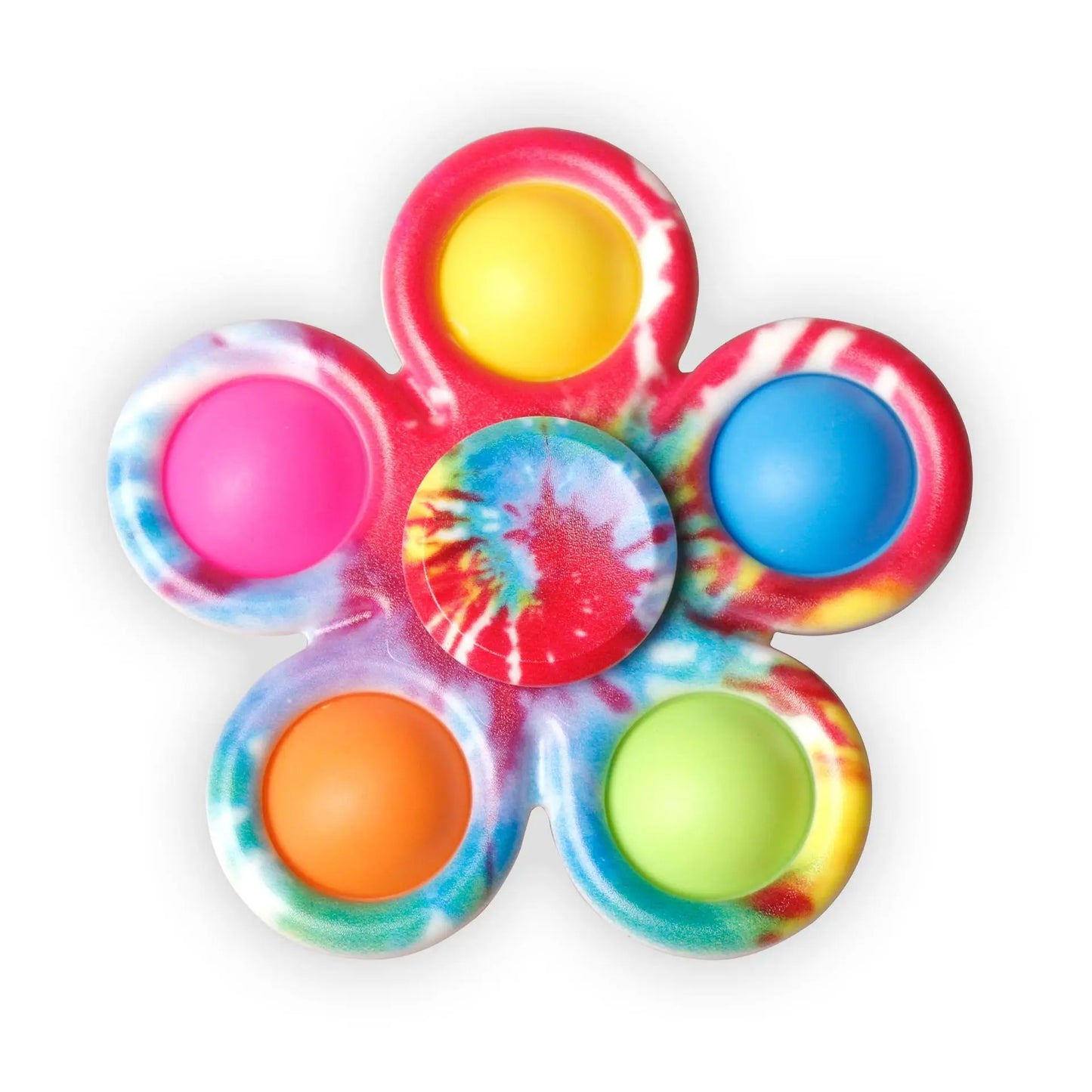 MOONBIFFY Teens-Adults Plastic Rainbow Tie-Dyed Fidget Spinner Bubble Popping Finger Toys /Ages: 13-18 Years Old/Colors-Tie-Dye/Multicolor/Dots